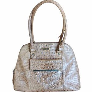 Marc Fisher pvc Crocodile embossed shoulder satchel curved shoulder bag